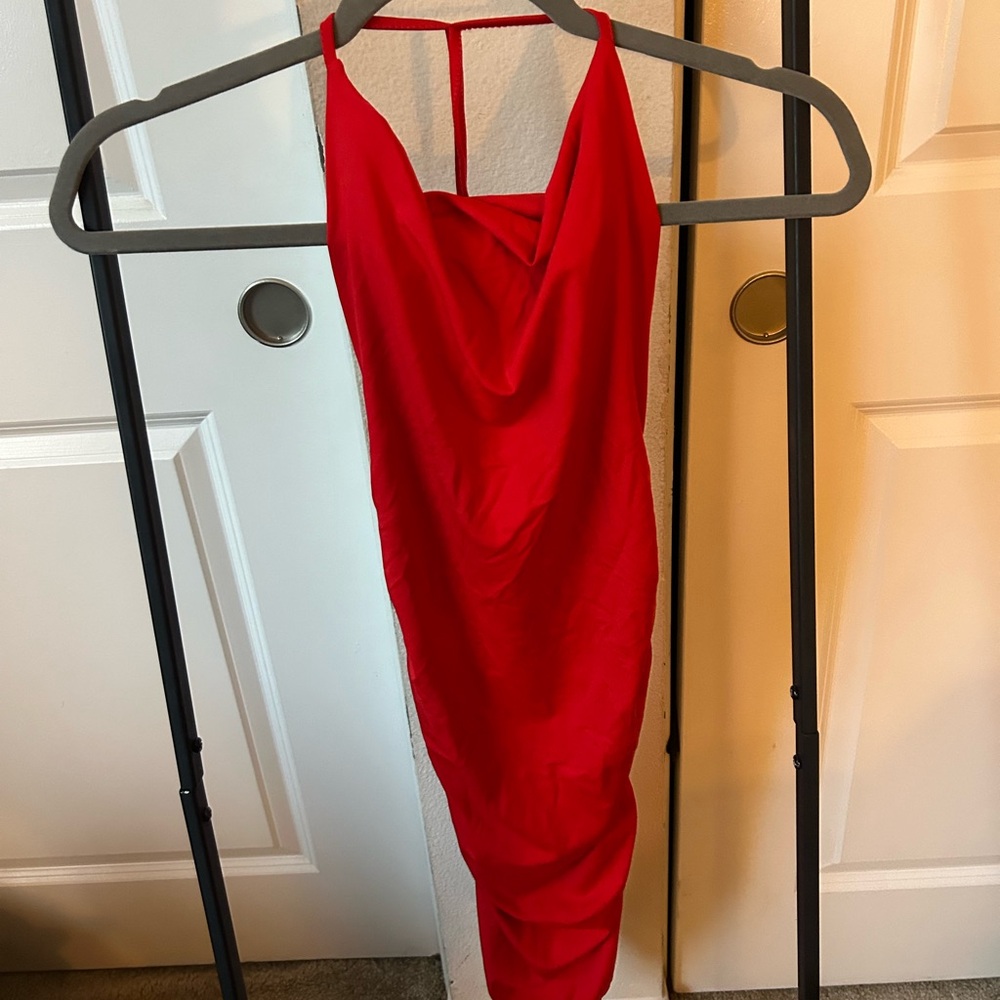 Never Worn Forever 21 Striking Red Backless Dress